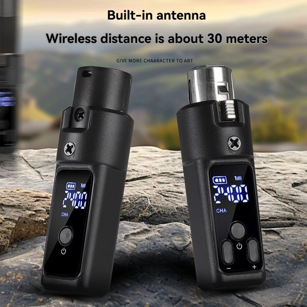UHF Microphone Converter XLR Rechargeable Transmitter & Receiver2406