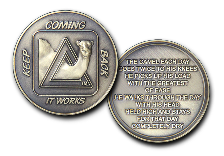 Keep Coming Back Sober Camel AA Recovery Program Bronze Coin/ Chip/Token