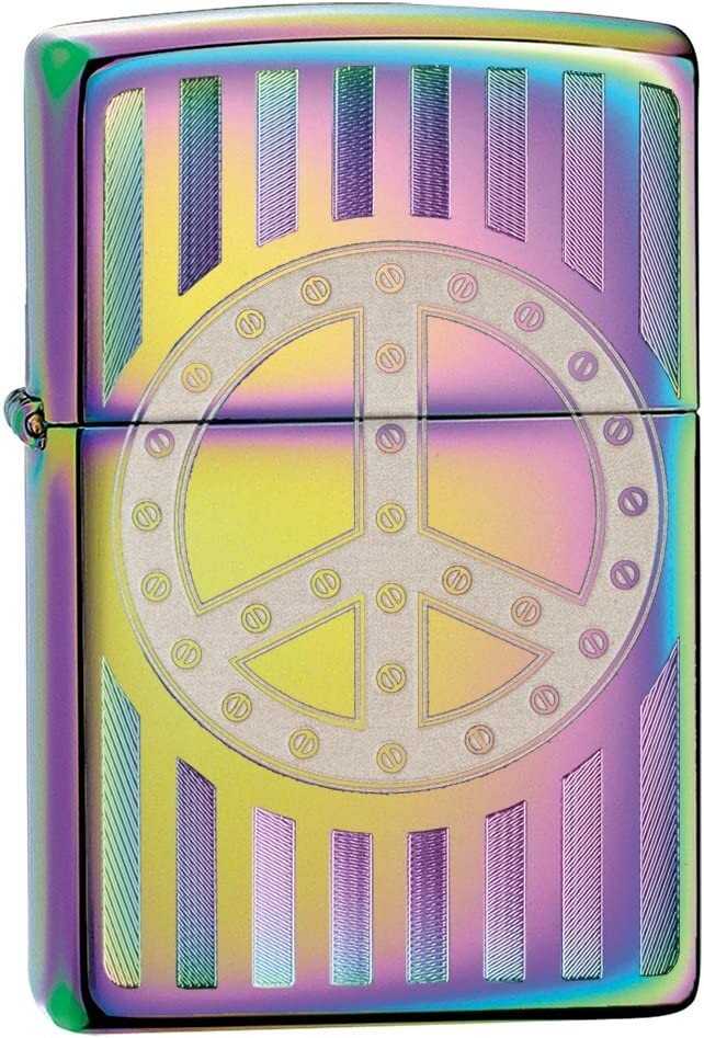 Zippo Rivit Peace Sign Spectrum 29435