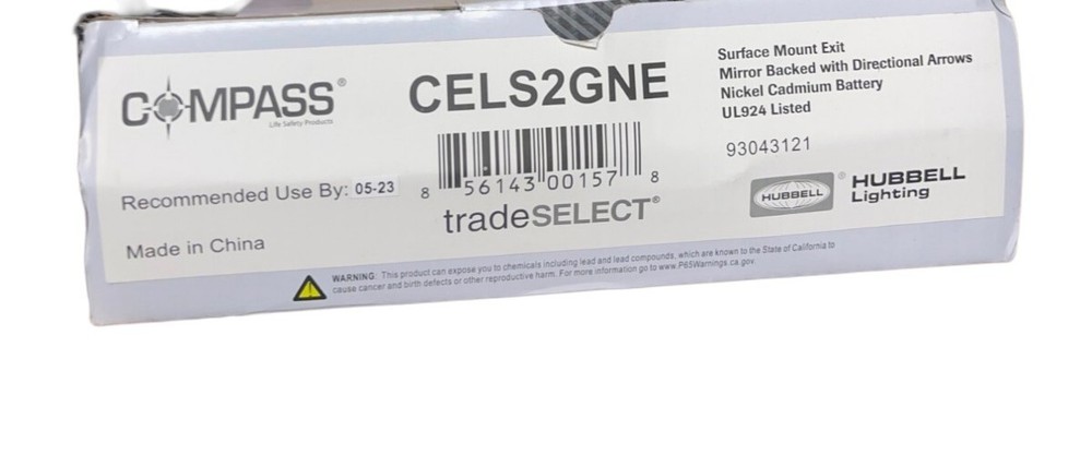 Hubbell Compass CELS2GNE LED Emergency Exit Sign **SALE**