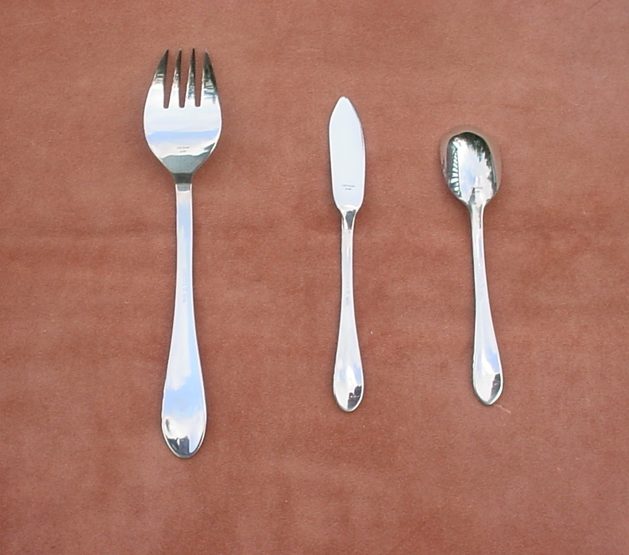 JOANNE ~ Oneida stainless ~ Serving Fork, Sugar Spoon, Master Butter Knife