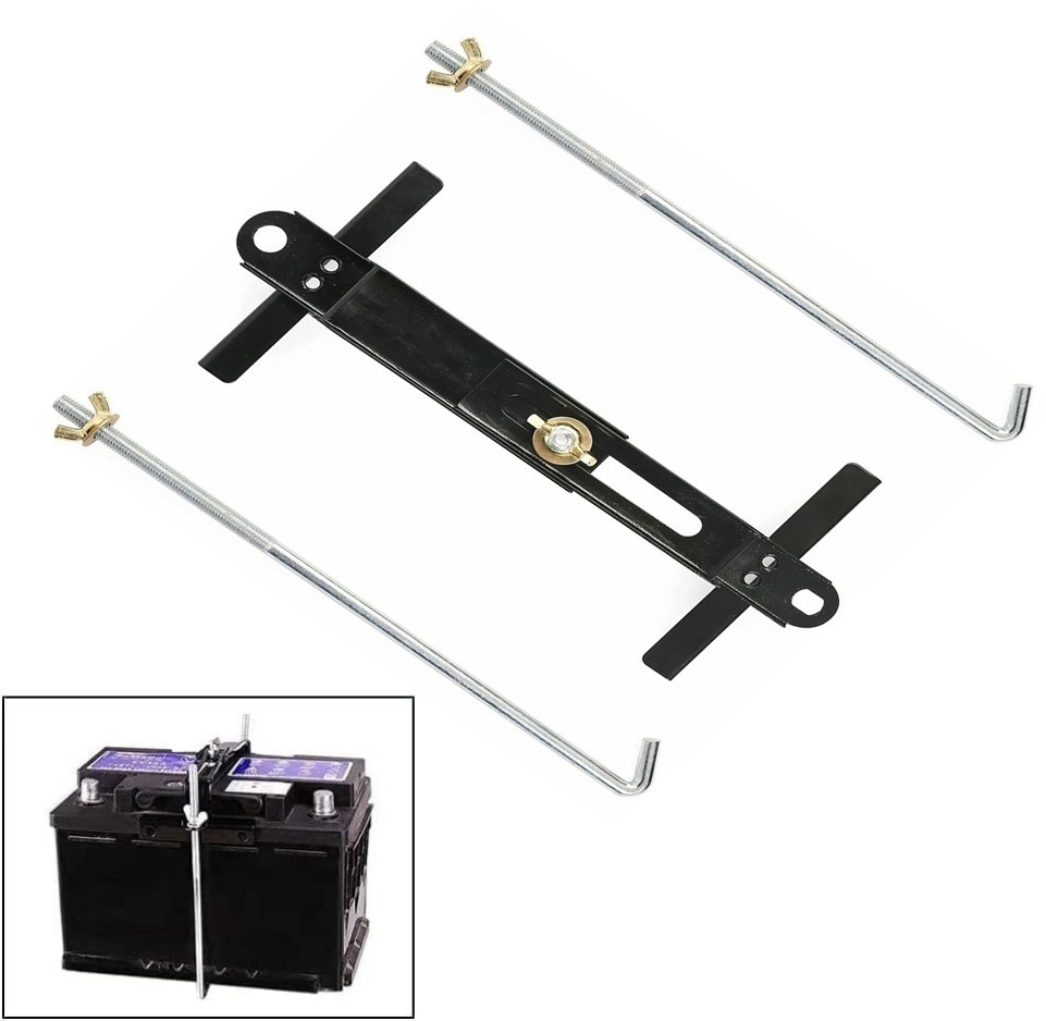 10.6'' Adjustable Car Crossbar Battery Hold Down Bracket Holder Storage 27CM%*