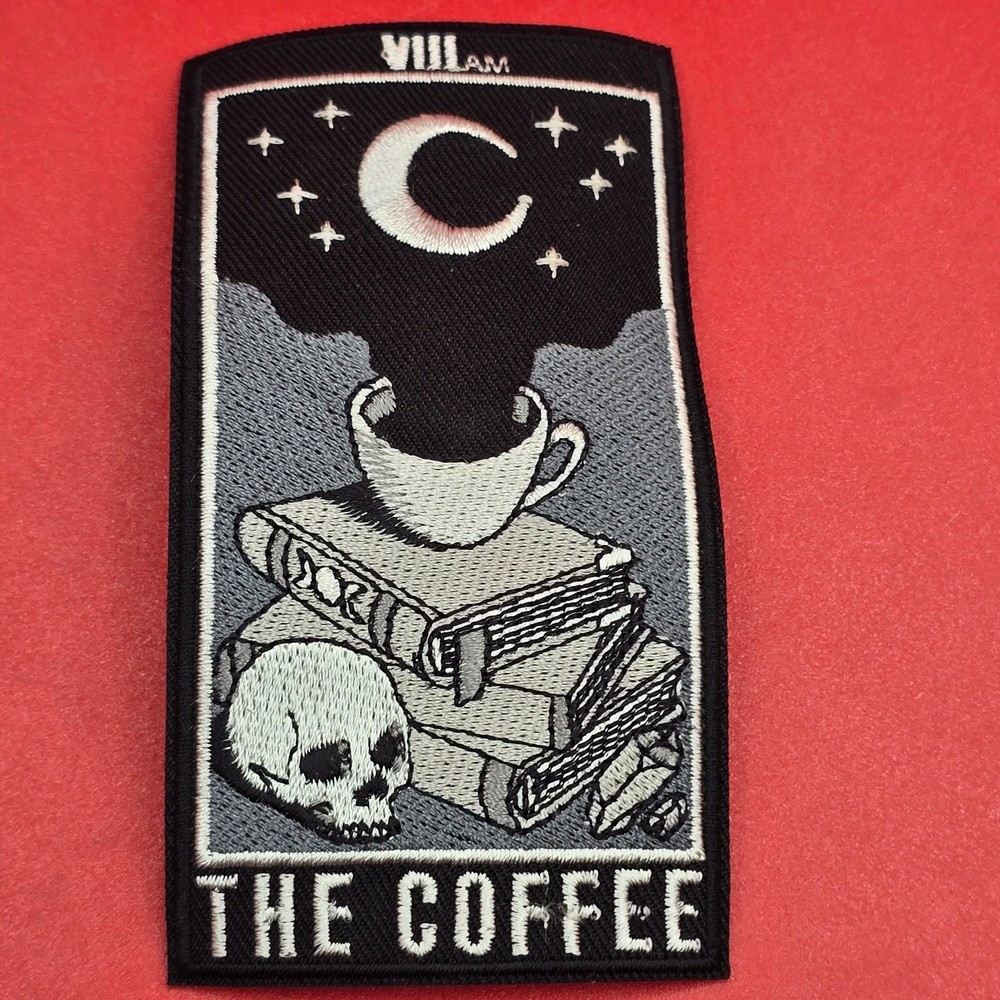 Vintage Hot Topic Coffee Tarot Card Patch Embroidered