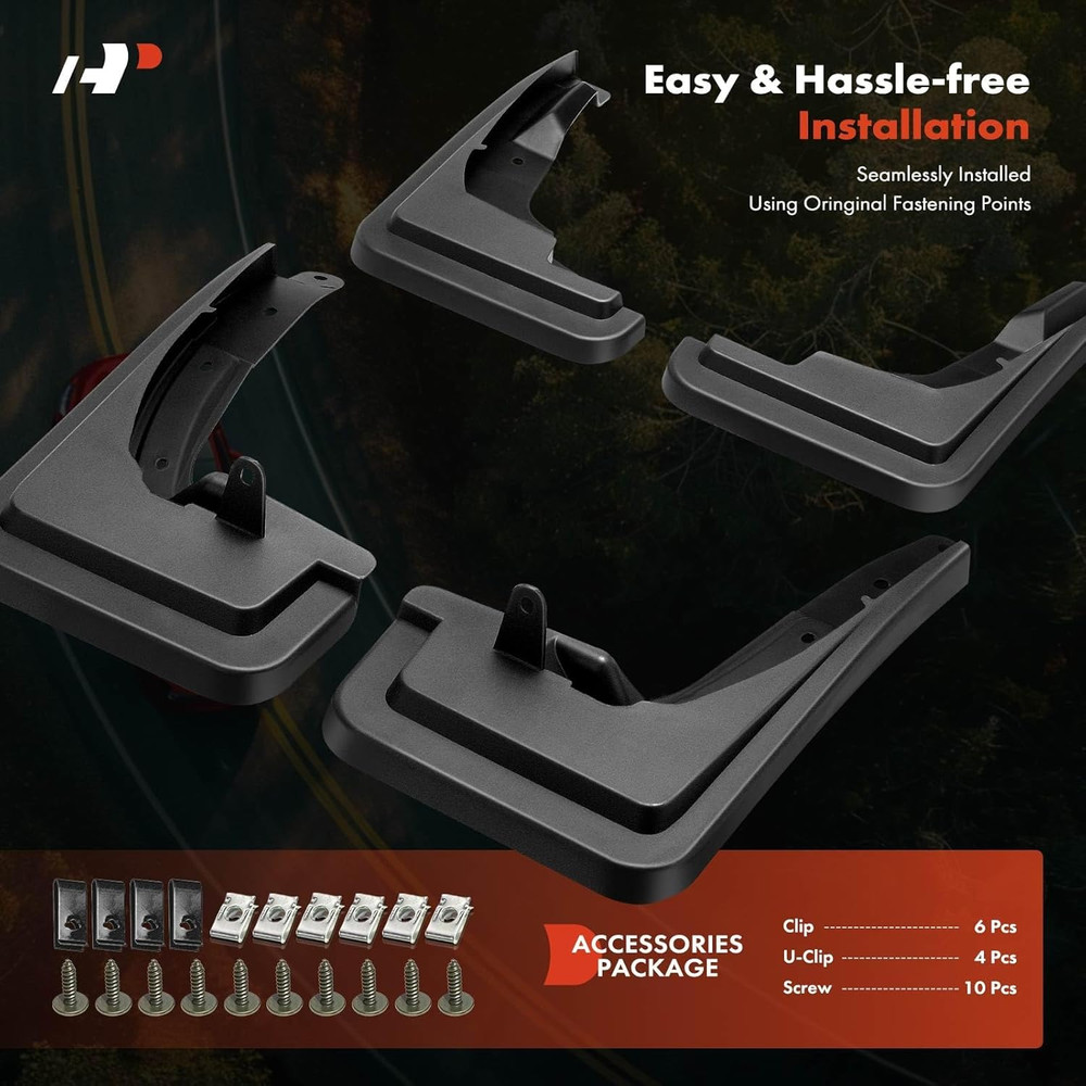 Mud Flaps for Ford Maverick 2022-2025, Front & Rear Splash Guards, 4PCS