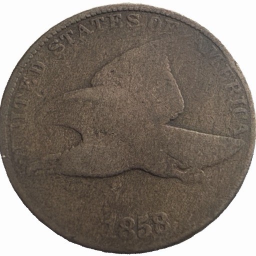 1858 Flying Eagle Cent Penny