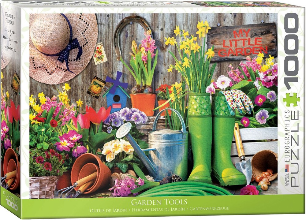 Garden Tools 1000pc Jigsaw Puzzle – Spring Flowers