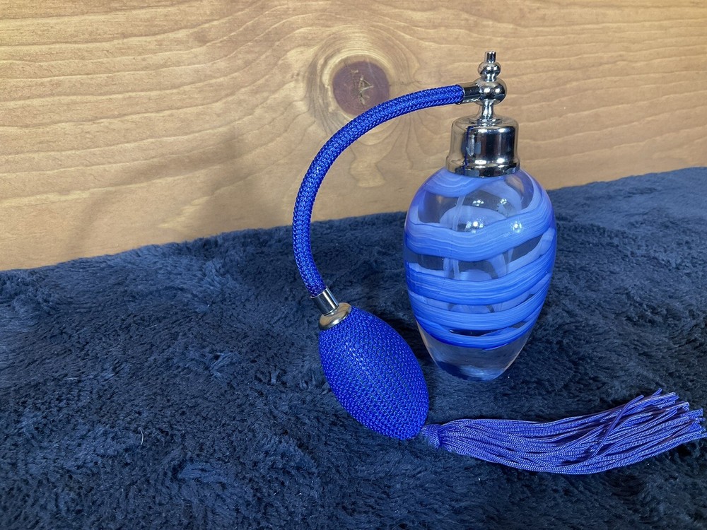 Hand Blown Glass Perfume Bottle Atomizer With Spray Bulb