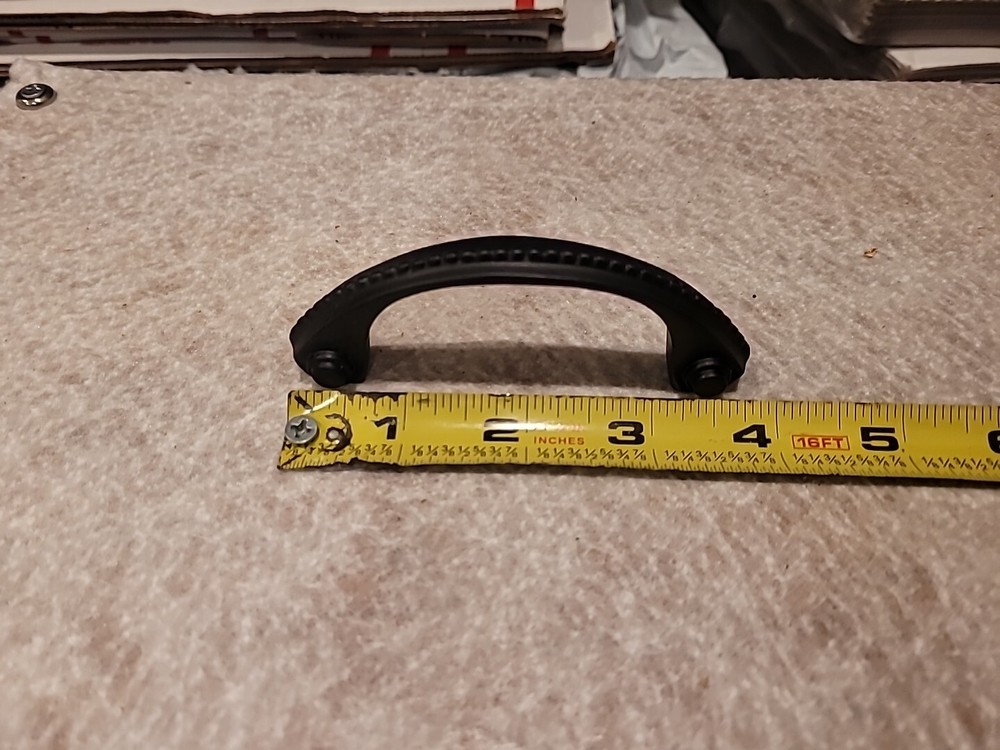 3 In CC Matt Black Center Rope Design Drawer Pull