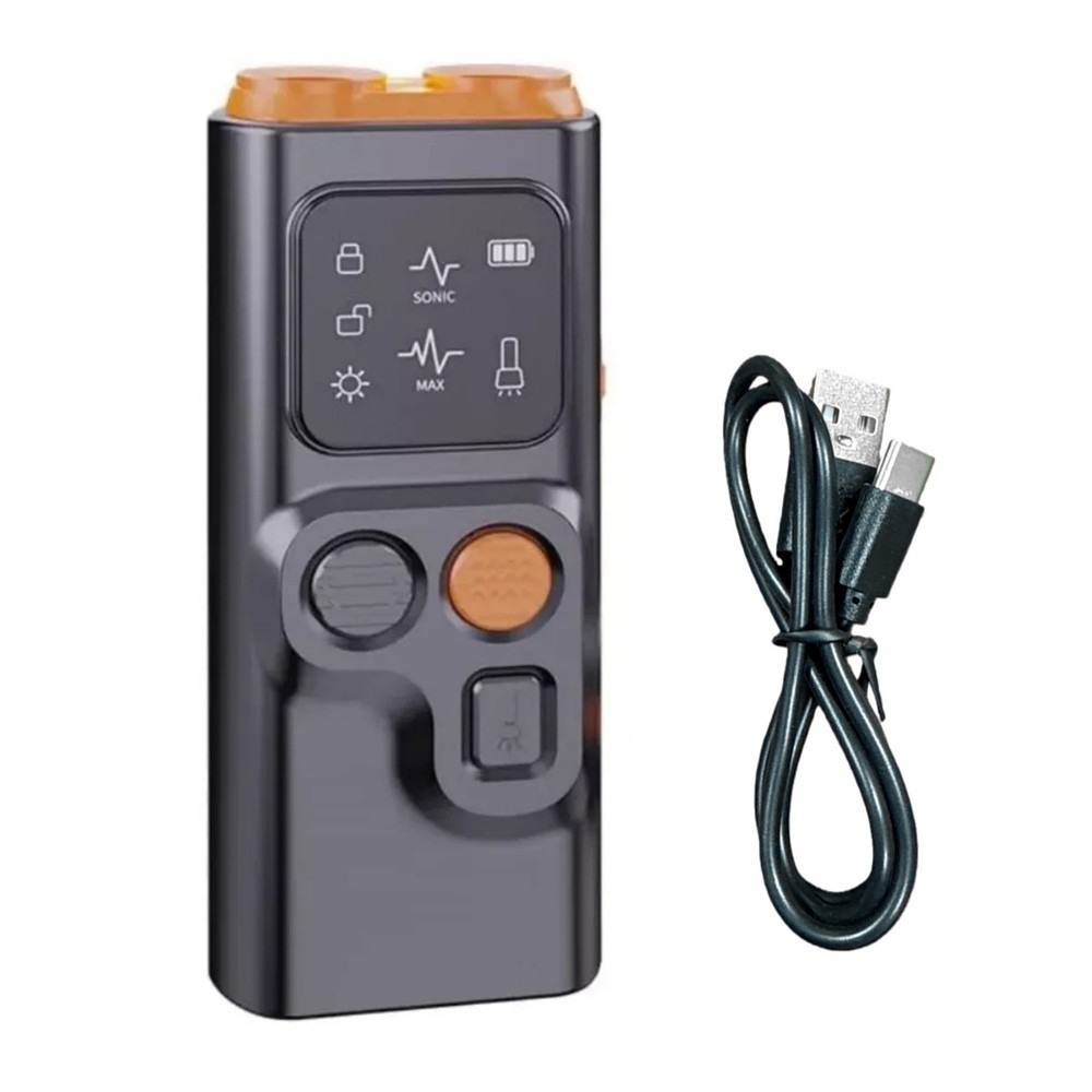 Dog Training Ultrasonic Device with Bark Control and LED Flashlight Deterrent