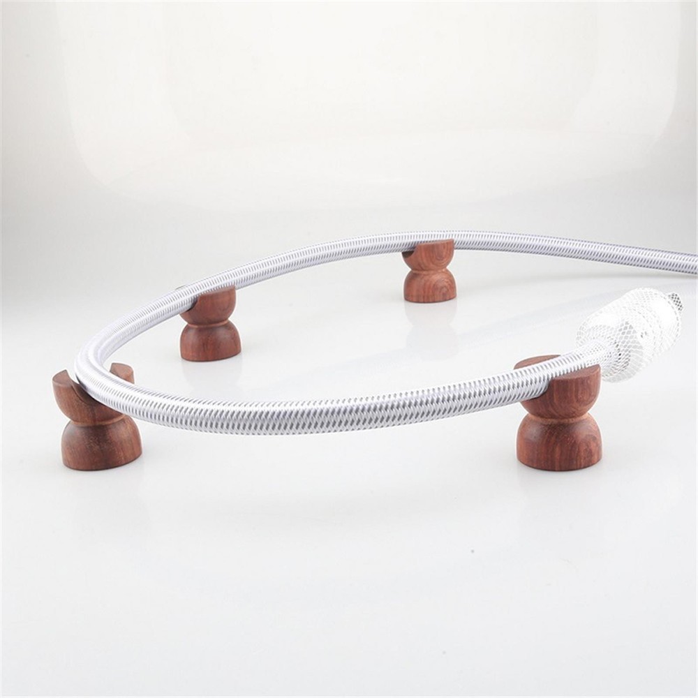 45mm HiFi Rose Wood Speaker Insulation Wire Holder Bracket Support Cable Stand E