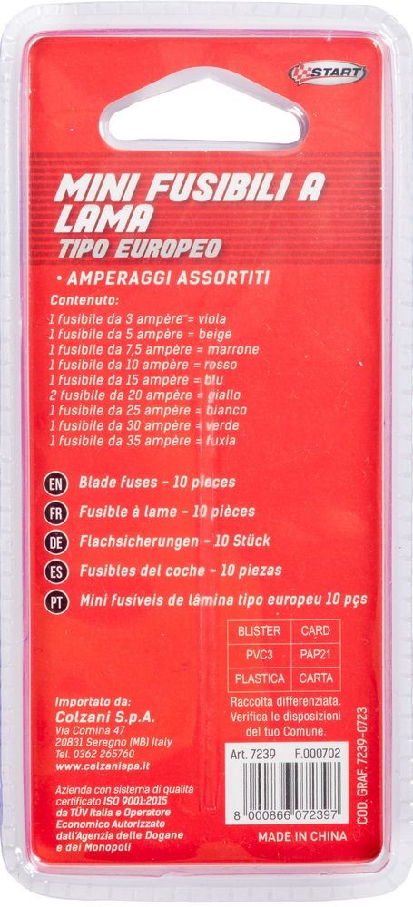 START 10 Piece Mini Blade Fuse Set