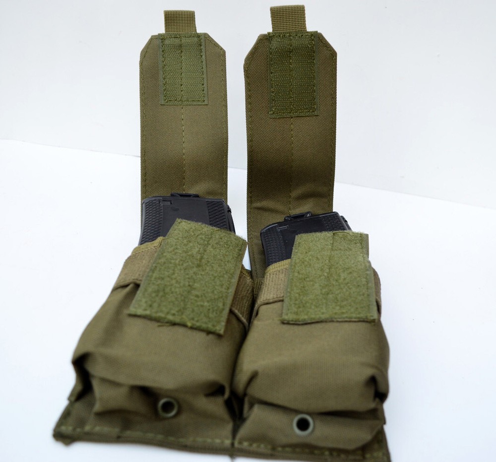 Double Stack Magazine Pouch Molle Ammo Clip Belt Carrier - OD GREEN