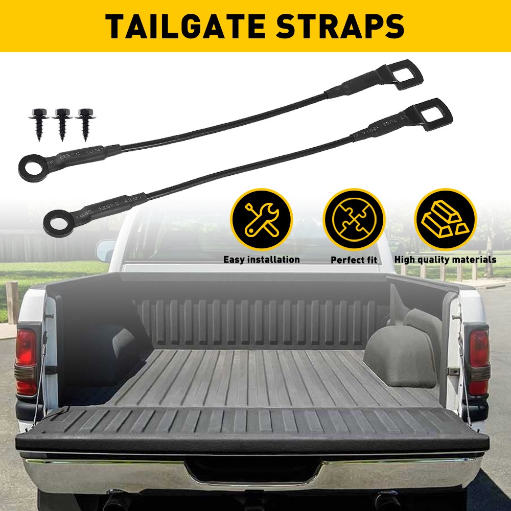 Left Right and Support Tailgate Kit Cable Set for 1995-2004 Toyota Tacoma