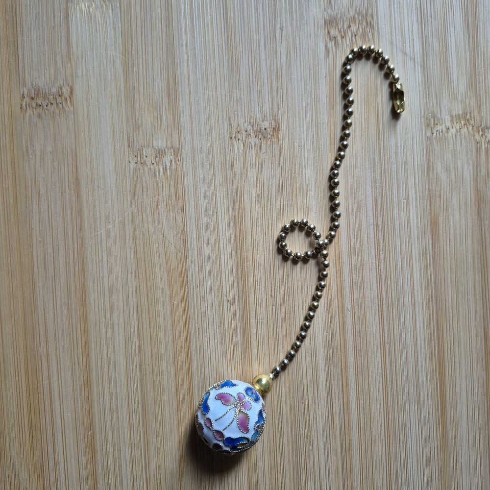 Cloisonne Fan Pull Decorative Colorful Accessory Round Colorful Accent