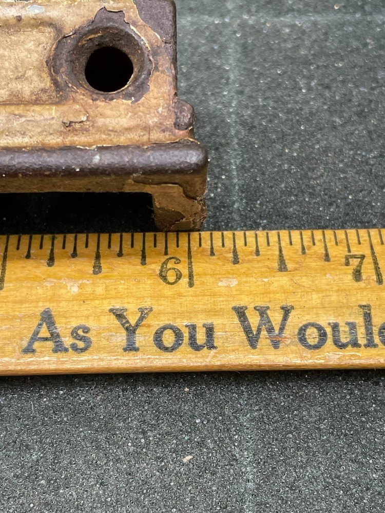Antique Cast Iron Surface Rim Lock Door Hardware Keeper Catch Strike Plate 6"