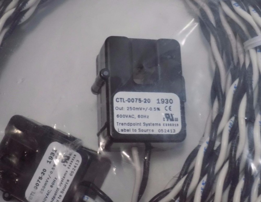 Trendpoint Systems CTL-0075-20 1930 1931 2-Pack Split-Core Current Transformers