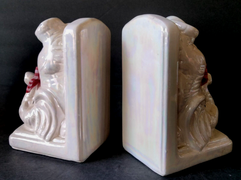 Lustreware Lusterware Ceramic Bookends Inverted Elephants