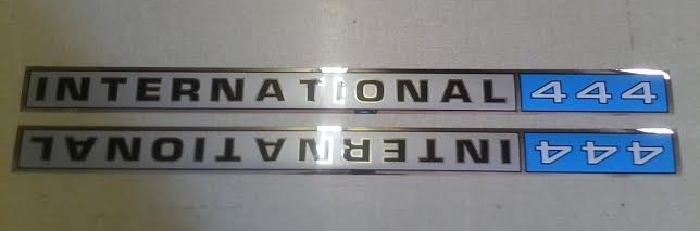 International 444 hood decals
