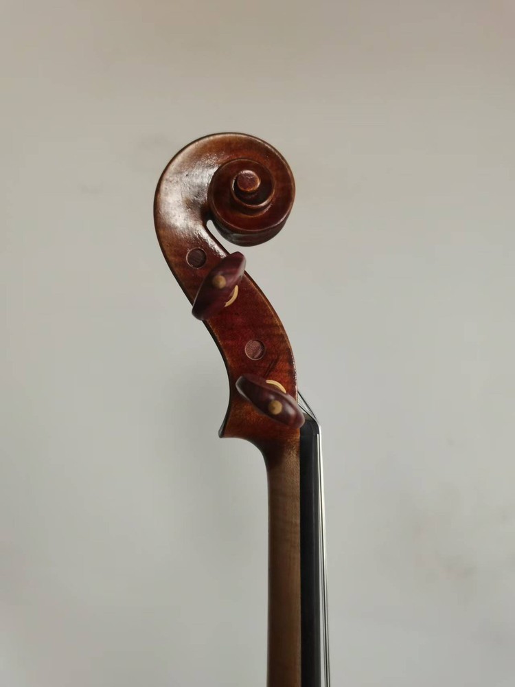 Master 4/4 violin Stradi model 1pc Solid flamed maple back spruce top 0225