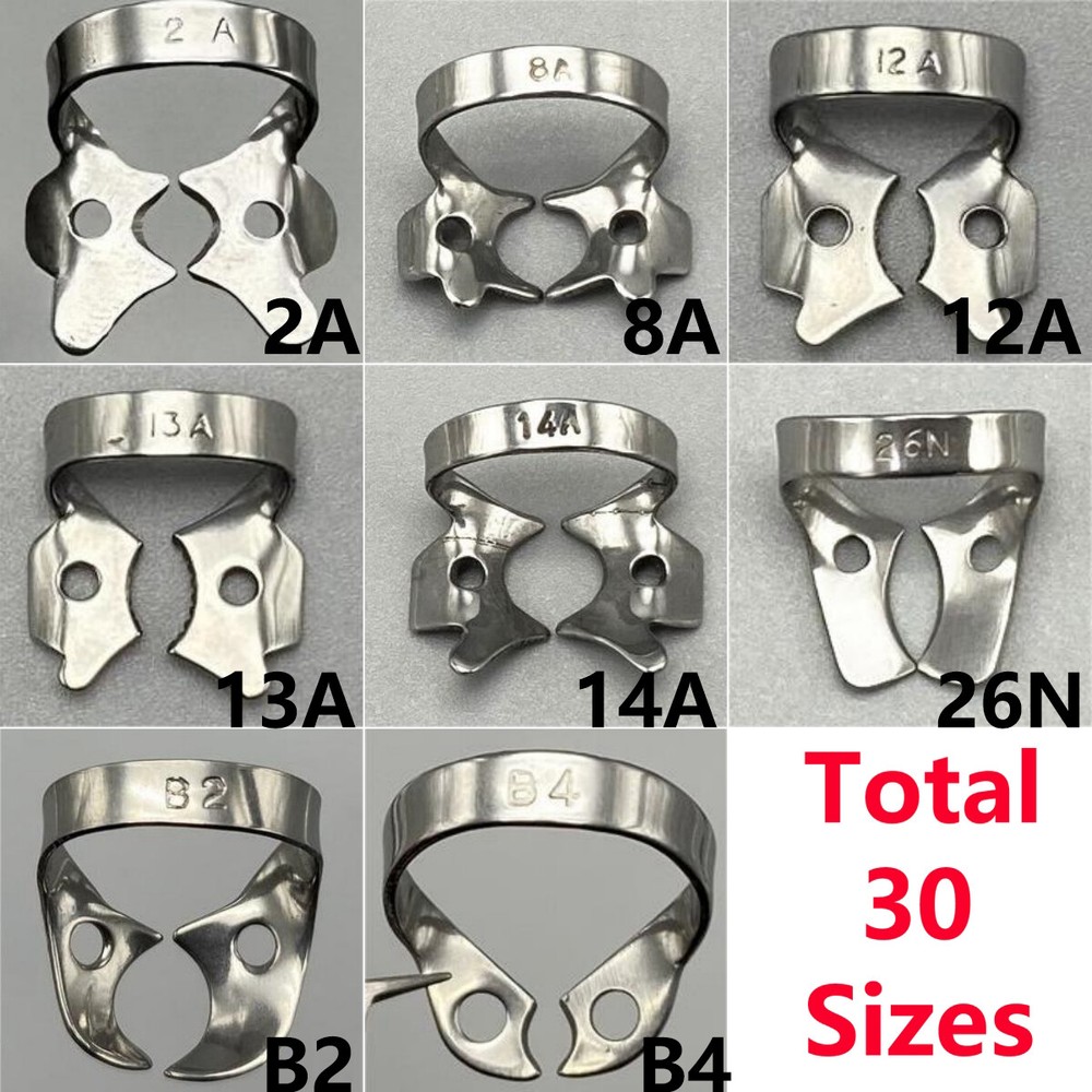 Dental Rubber Dam Frame Punch Template Clamps Forceps Endodontic Lab Instruments