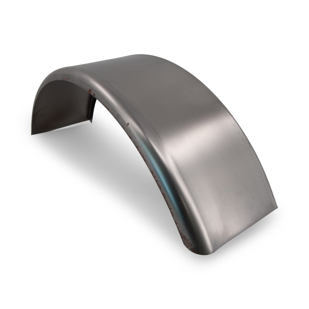 (2) Smooth Steel 16 Gauge Round Single Axle Trailer Fenders 8" x 28" x 10"