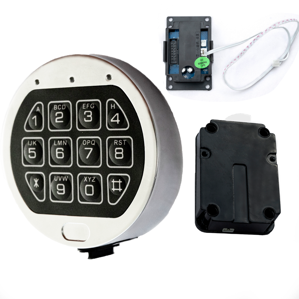 Gun Safe Lock Replacement Chrome Keypad Electronic Safe Lock with Swing Bolt