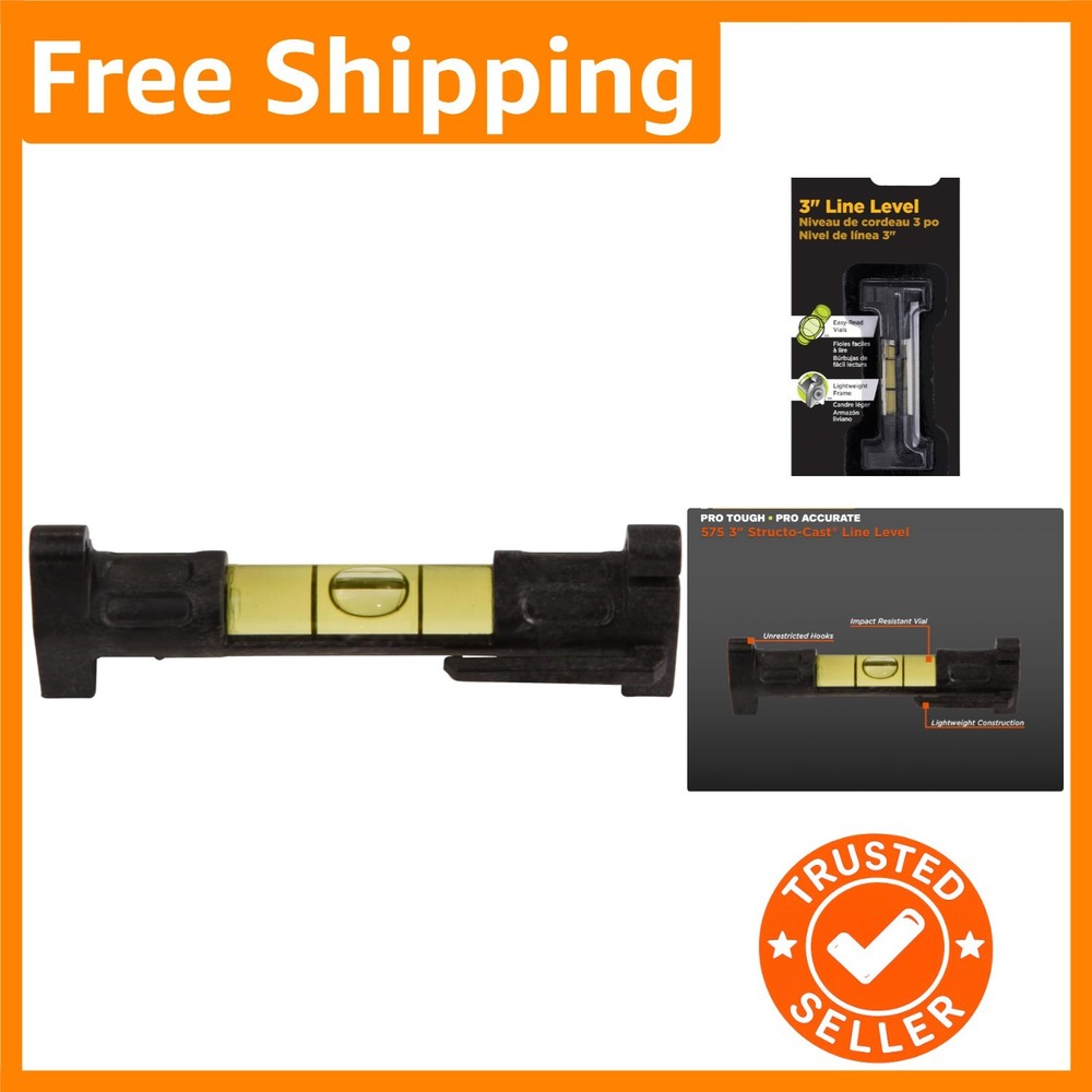 Compact and Reliable 3-Inch Structo-Cast Surface Level with Pocket Clip
