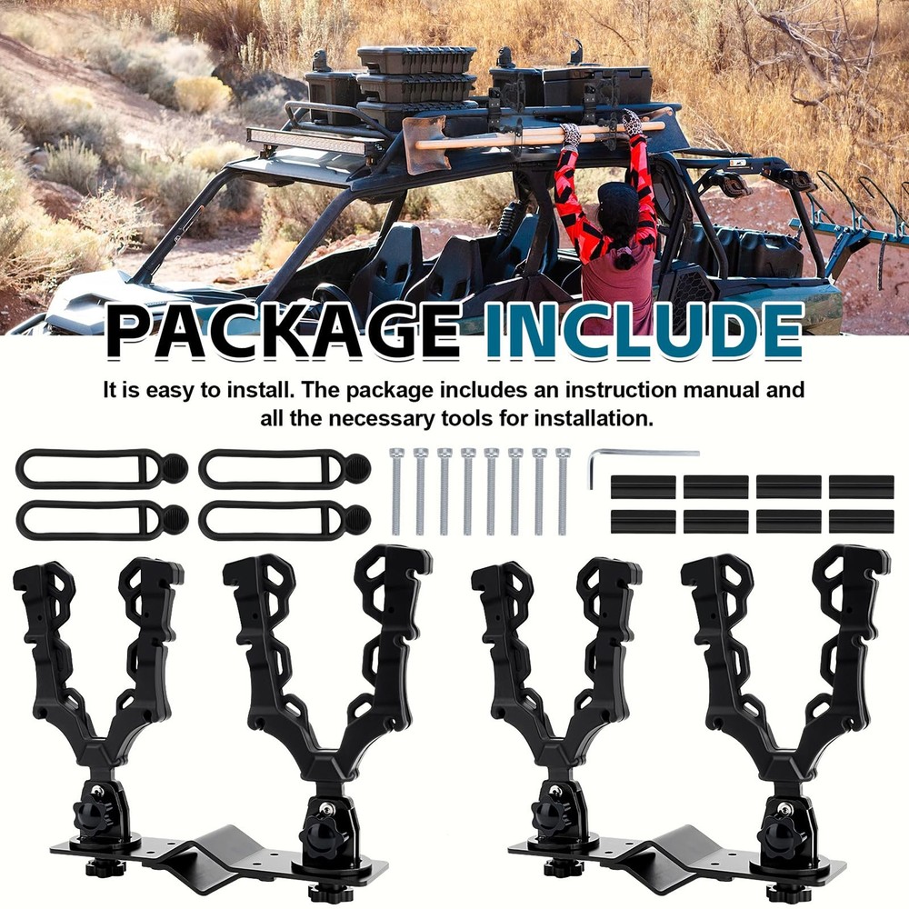 Double Single Rack for ATV UTV, atv holder Universal Rack for Hunting , Bow, ...