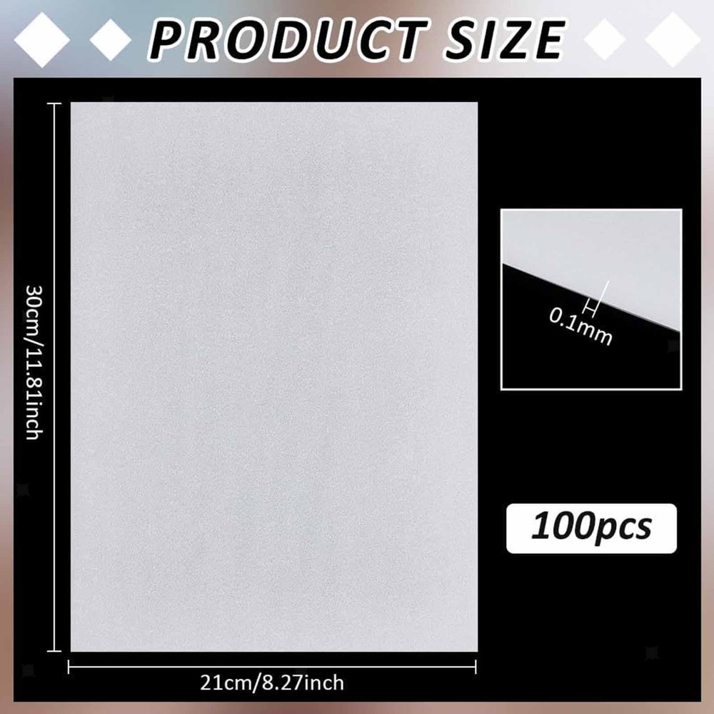 100Pcs Freezer Paper Sheets Versatile Practical Foundation Piecing Papers