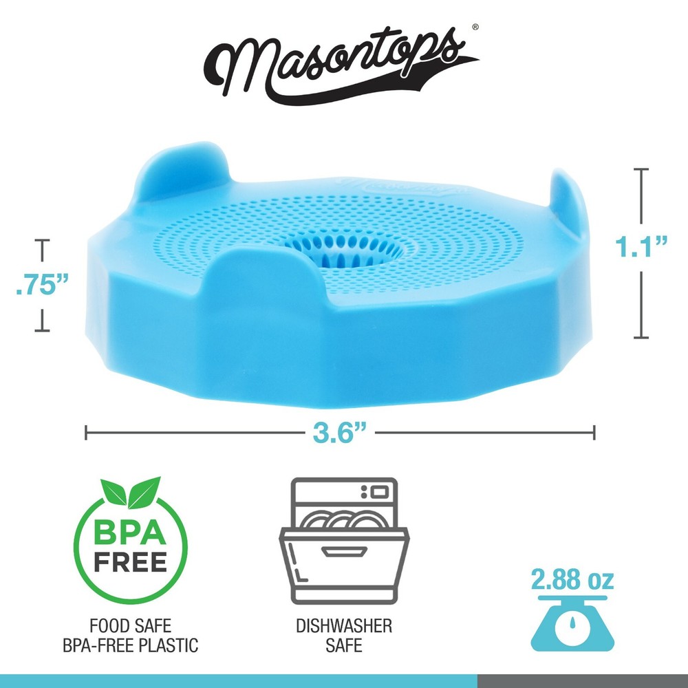 Masontops Bean Screen Mason Jar Sprouting Lids - 2-Pack Wide Mouth