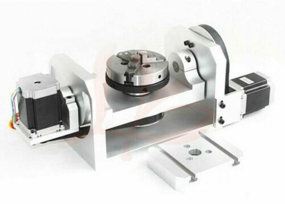 CNC Router Machine Rotary Indexer Table 4th & 5th Rotational Axis W/ Chuck