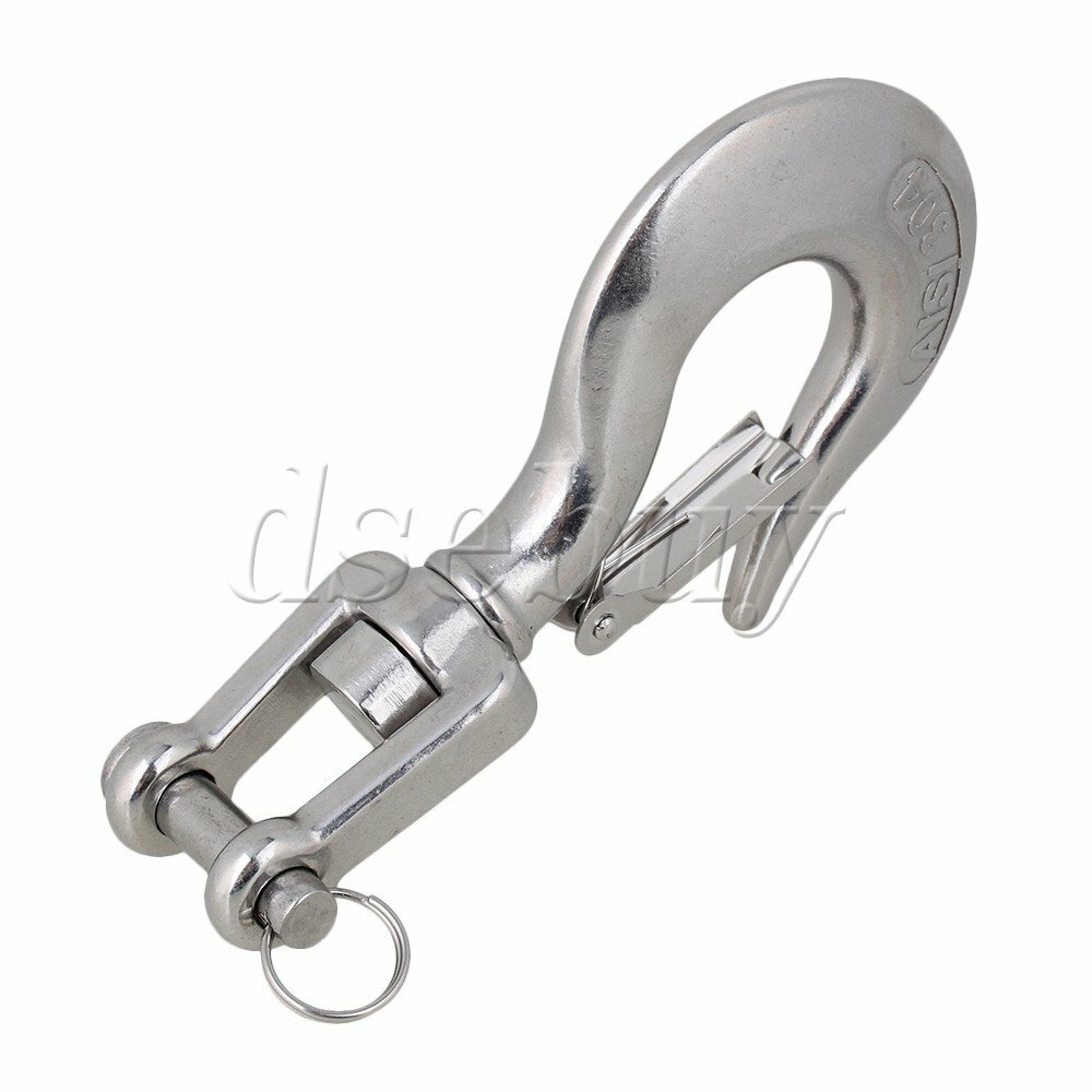 1000KG American Type Swivel Lifting Silver Tone Clevis Hook Rigging Accessory