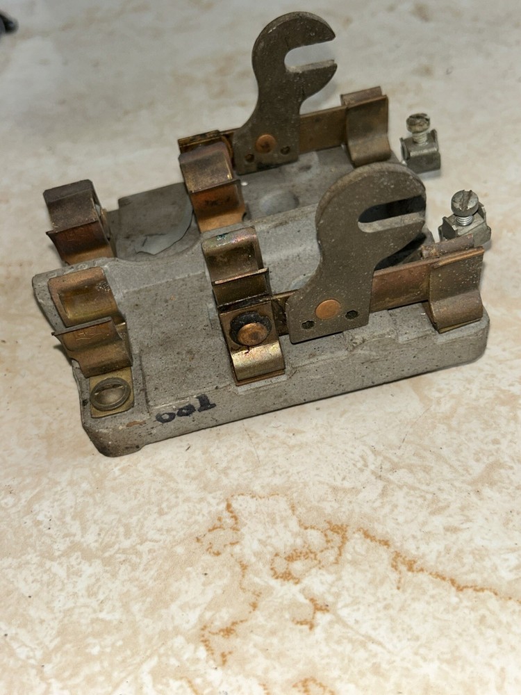 Antique Double Porcelain Line Knife Switch