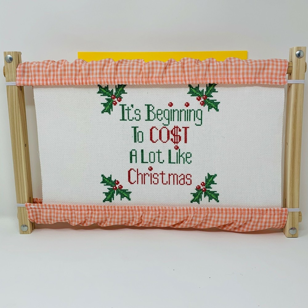 Orange Gingham Grime Guards - Q-Snap Frame-Cross Stitch/Needlecraft