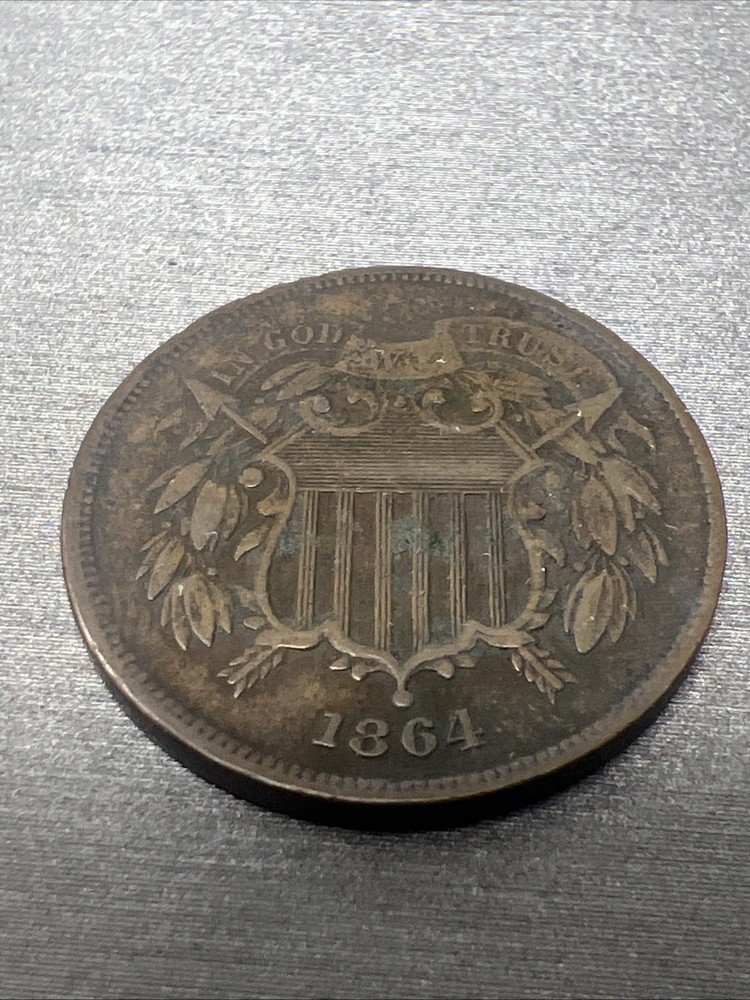 1864 Two Cent Piece 2C #1034