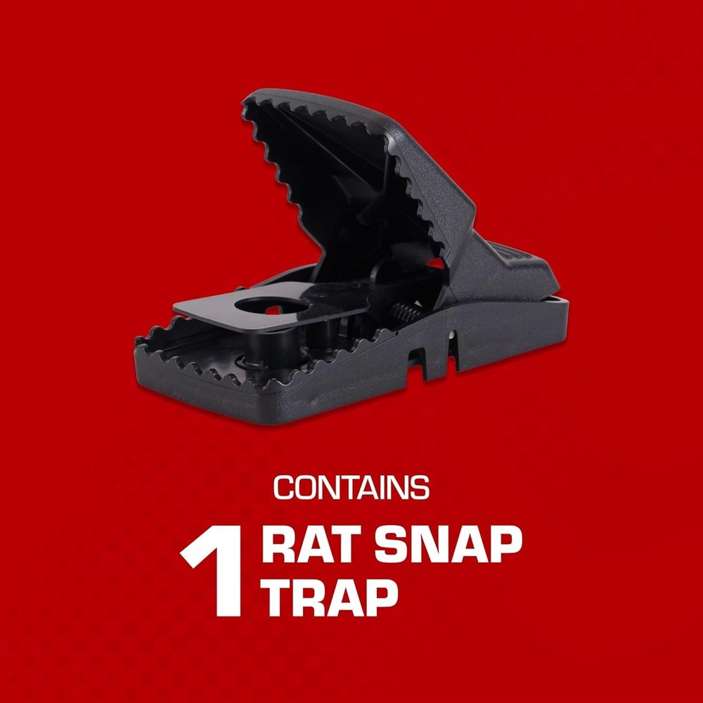Compact Rat Snap Trap, Reusable Design for Efficient Rodent Elimination - 1-Pack