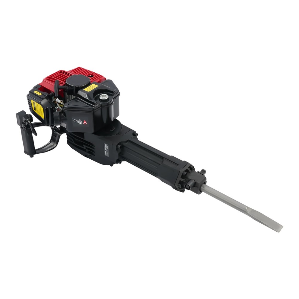 52cc Gasoline Powered Demolition Jack Hammer Concrete Breaker with 2 Chisel Bits