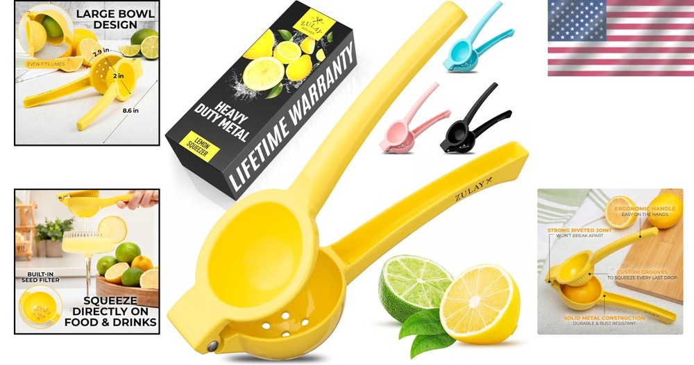 Lemon Squeezer - Stainless Steel Manual Juicer for Kitchen