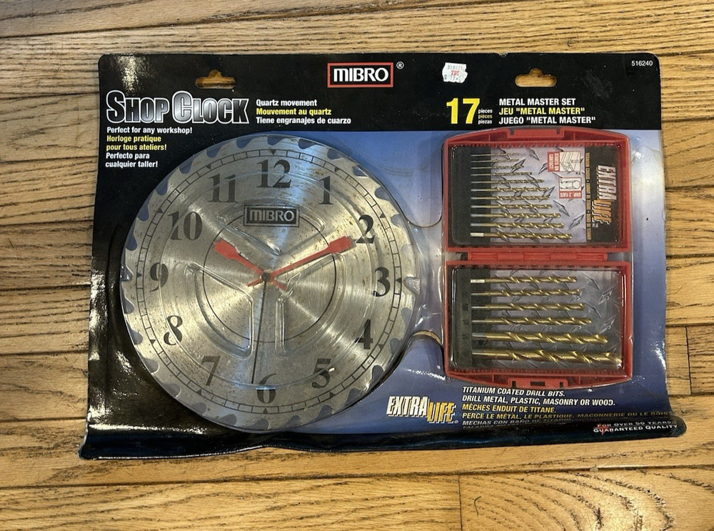 MIBRO Saw Blade Stainless Steel 1-12 Clock AA WORKSHOP w drill bits