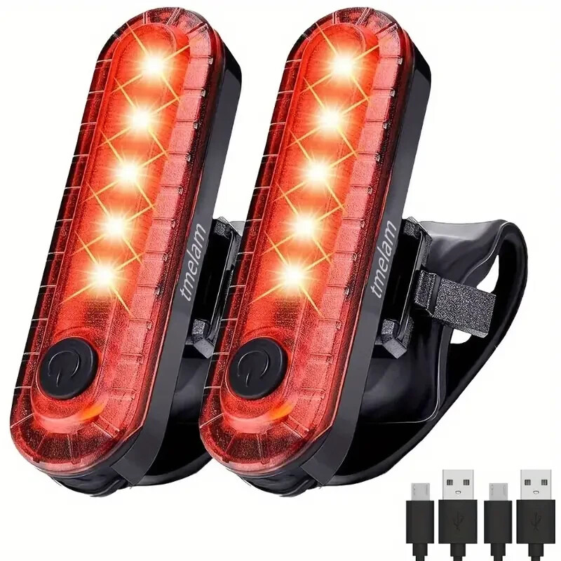 USB Rechargeable LED Bicycle Lights includes Front and Rear