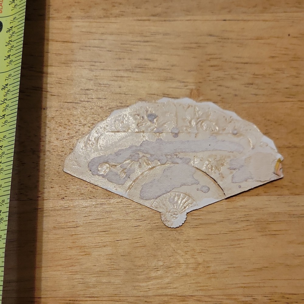 IMPORTED FANS REMEMBER ME SALESMAN SAMPLE EMBOSSED