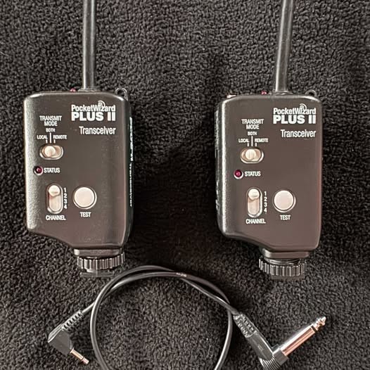 2 Pocket Wizard Plus II Transceiver  - Used Good W/ Original Box