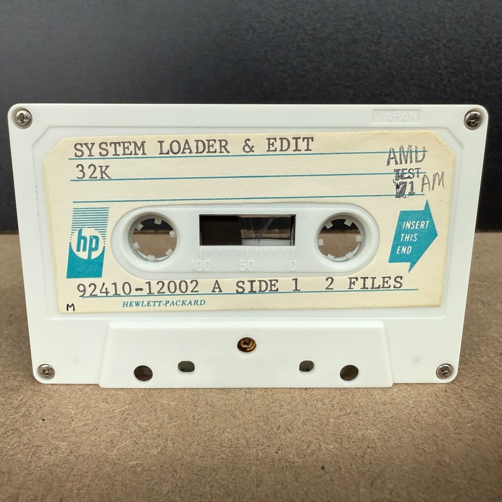 Vintage Hewlett Packard Data Cassette Tape System Loader & Edit 92410-12002 A