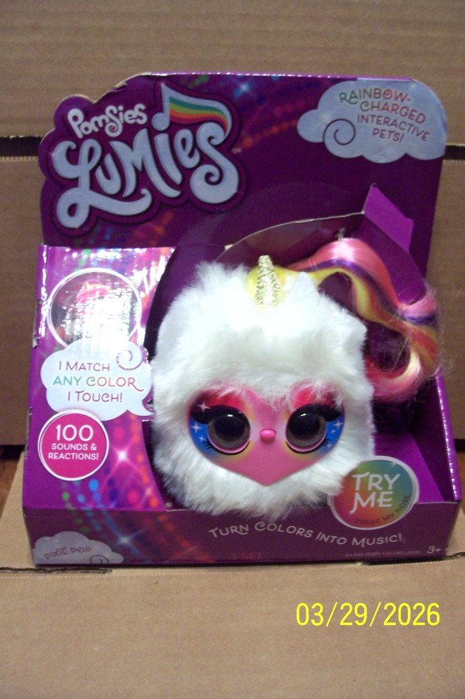 Pomsies Lumies Rainbow Charged Interactive Pet - NEW