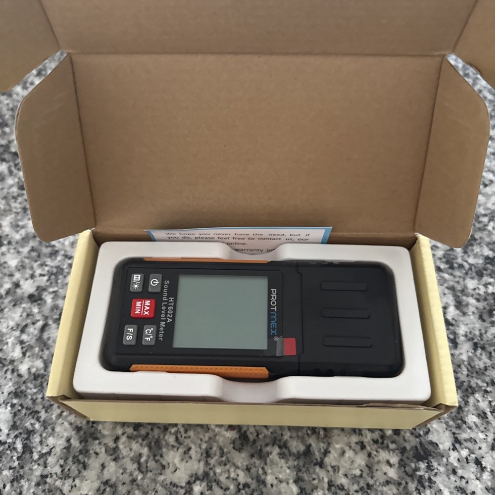 Protmex Sound Level Meter, HT602A Environmental Meter New Open Box