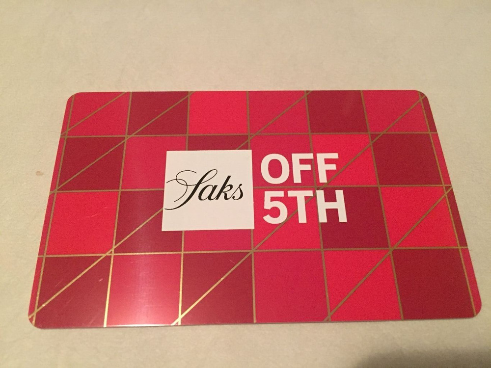 SAKS OFF 5TH Holiday Check Pattern 2020 Gift Card ( $0 )