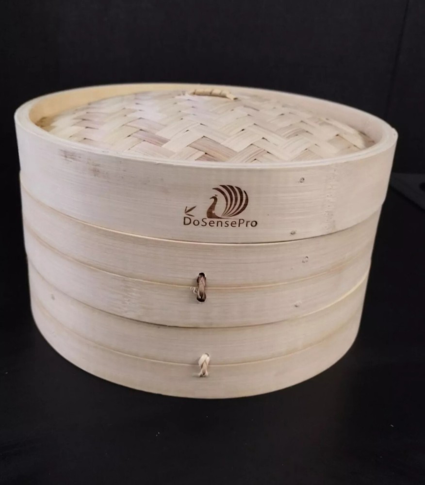 DoSensePro 2 Tiers Bamboo Steamer Set