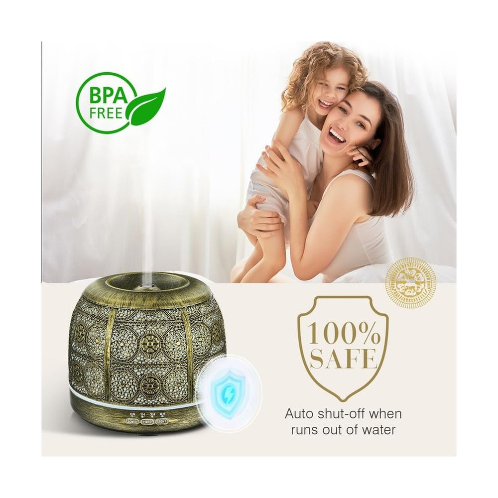 ARVIDSSON 500ml Essential Oil Diffusers for Large Room, Metal Diffu... Fast Ship