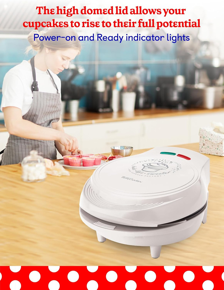 Mini Cupcake Factory, with Nonstick Surface, Mini Cupcake Machine with Cool Touc