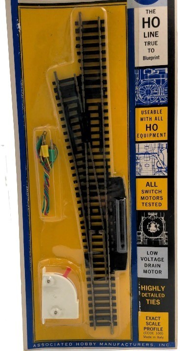 AHM 2510 HO Scale #6 Left-Hand Switch Remote Control W/Control & Wire